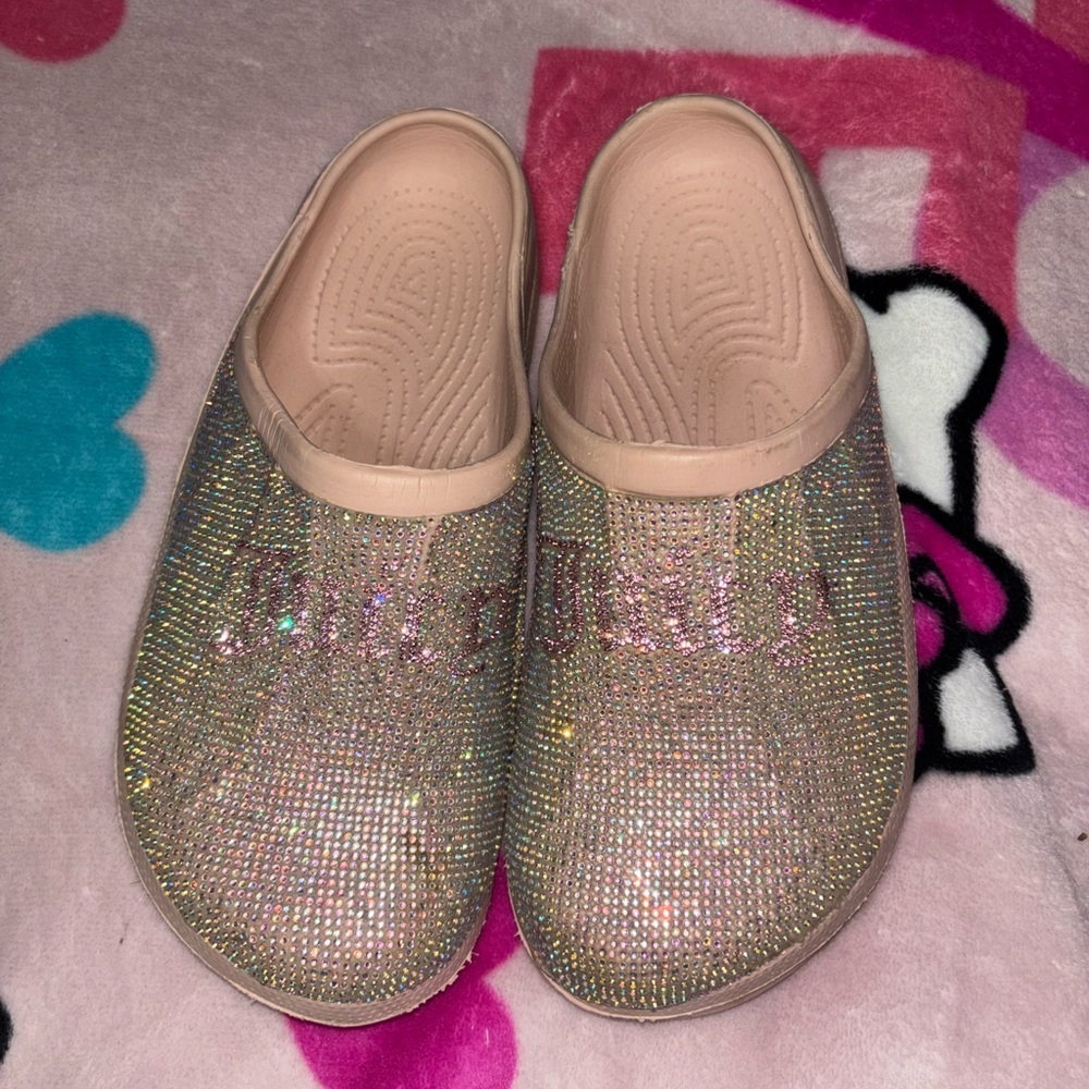 Sparkling Juicy Couture Rhinestone Slip-On Clogs